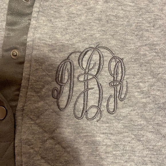 Marley Lily XXL Gray Pullover “DBR” Monogram - Picture 2 of 5